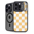 Yellow and White Checkerboard iPhone 15 Pro Max Kickstand Case